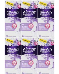 Buy Women's pads Always Invisible, daily protection, 20 pcs, set: 6 packs | Online Pharmacy | https://pharm-pills.com