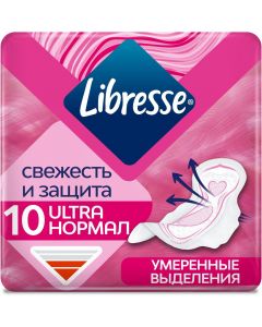 Buy Hygienic pads Libresse Ultra, with a soft surface, 10 pcs | Online Pharmacy | https://pharm-pills.com