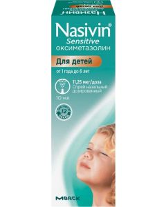 Buy Nazivin Sensitive Spray nasal., Dosage 11.25mkg / dose, 10ml, # 1 | Online Pharmacy | https://pharm-pills.com