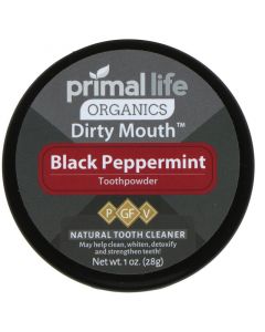 Buy Primal Life Organics, Tooth Powder, Black Peppermint, 1 oz (28 g) | Online Pharmacy | https://pharm-pills.com