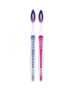 Buy Oral-B, 3D White, Bright Toothbrushes , Medium, 2 pieces  | Online Pharmacy | https://pharm-pills.com