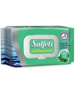 Buy Wet antibacterial wipes Salfeti antibacterial 72pcs with a plastic valve | Online Pharmacy | https://pharm-pills.com