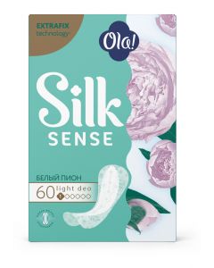 Buy Ola! Silk Sense LIGHT Panty liners thin daily string-multiforme aroma White peony 60 pcs. | Online Pharmacy | https://pharm-pills.com