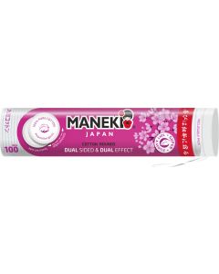 Buy Maneki Double-sided cosmetic cotton pads DUAL, with a press line, 100 pcs. | Online Pharmacy | https://pharm-pills.com