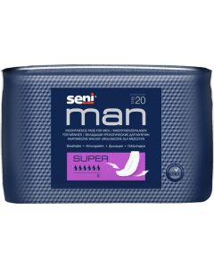 Buy Seni Urological liners for men 'Man. Super', 20 pieces | Online Pharmacy | https://pharm-pills.com