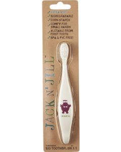 Buy Jack N'Jill Kids Extra Soft Toothbrush Hippo, 1 to 3 years old, white, organic. | Online Pharmacy | https://pharm-pills.com