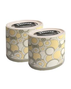 Buy 75364/2 Set Paper napkins for the face Kleenex, round box, yellow circles, 3-cl, 64 pcs x 2 pcs | Online Pharmacy | https://pharm-pills.com