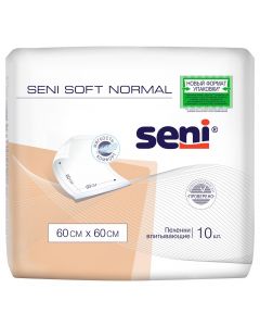 Buy Medical diaper Seni Soft Normal 60 x 60 cm, 60 x 60 cm, 10 pcs | Online Pharmacy | https://pharm-pills.com