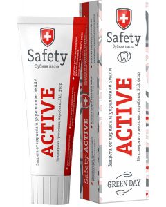 Buy Green Day Safety Active Toothpaste protection against caries and enamel strengthening, 100 ml | Online Pharmacy | https://pharm-pills.com