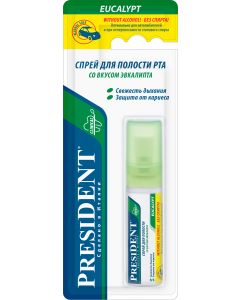 Buy Spray for the oral cavity PresiDENT 'Eucalyptus', without alcohol, 20 ml | Online Pharmacy | https://pharm-pills.com