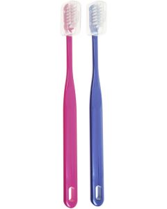 Buy Okazaki Toothbrush with platinum nanoparticles, color: pink, purple, 2 pcs | Online Pharmacy | https://pharm-pills.com