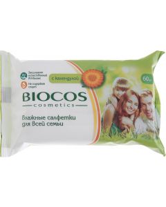 Buy BioCos Wet wipes, universal, for the whole family, 60 pcs | Online Pharmacy | https://pharm-pills.com