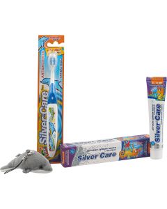 Buy Dental set for children Silver Care, from 6 to 12 years old, fluoride-free, wild berries, color: blue | Online Pharmacy | https://pharm-pills.com