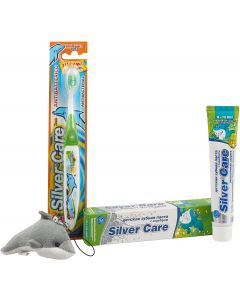 Buy Silver Care dental kit for children, from 6 to 12 years old, mint mix, color: green | Online Pharmacy | https://pharm-pills.com