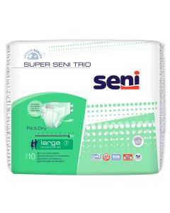 Buy Seni Diapers for adults 'Super Seni Trio', size 3 (100-150 cm), 10 pcs | Online Pharmacy | https://pharm-pills.com