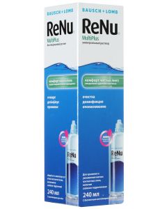 Buy Bausch + Lomb Solution for contact lenses 'ReNu MultiPlus', with container, 240 ml | Online Pharmacy | https://pharm-pills.com