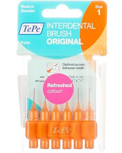 Buy TePe Interdental Brush Original, assorted colors, diameter 0.45 mm, 6 pcs | Online Pharmacy | https://pharm-pills.com