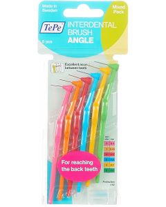 Buy TePe Interdental Brush Angle interdental brushes, different diameters, 6 pcs | Online Pharmacy | https://pharm-pills.com