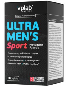 Buy Vitamin and mineral complex for men Vplab 'Ultra Men's Sport Multivitamin Formula', 90 capsules | Online Pharmacy | https://pharm-pills.com