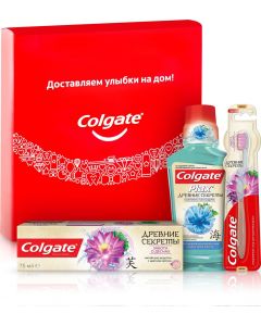 Buy Colgate Set Ancient Secrets Toothpaste Gum care with natural extracts 75 ml + toothbrush + mouthwash 250 ml | Online Pharmacy | https://pharm-pills.com