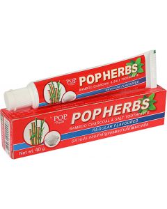 Buy Toothpaste By POP Popular Herbs Bamboo Charcoal & Salt, 40 g | Online Pharmacy | https://pharm-pills.com