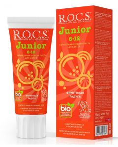 Buy Toothpaste for children ROCS Junior 'Fruit rainbow', 74 g | Online Pharmacy | https://pharm-pills.com