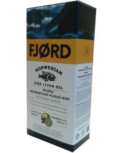 Buy BAA for food FJORD 'Norwegian fish oil', from cod liver, lemon flavor, 200 ml | Online Pharmacy | https://pharm-pills.com