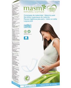 Buy Natural sanitary pads Masmi Natural Cotton for the postpartum period 10 pcs | Online Pharmacy | https://pharm-pills.com