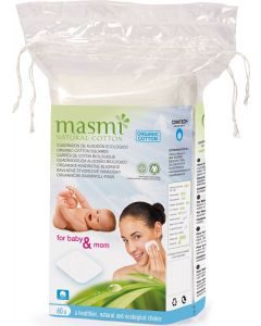 Buy Masmi Natural Cotton Natural cotton pads rectangular 60 pcs | Online Pharmacy | https://pharm-pills.com