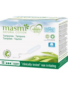 Buy Natural tampons Masmi Natural Cotton Super 18 pcs | Online Pharmacy | https://pharm-pills.com