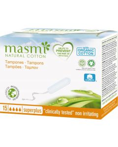 Buy Natural tampons Masmi Natural Cotton Super Plus 15 pieces | Online Pharmacy | https://pharm-pills.com