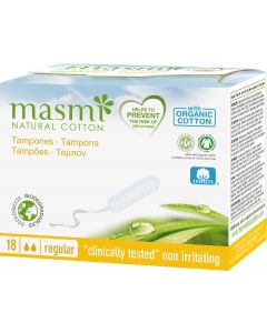 Buy Natural Masmi Natural Cotton Regular tampons 18 pcs | Online Pharmacy | https://pharm-pills.com