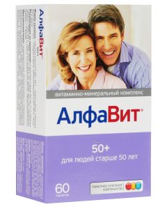 Buy Vitamin and mineral complex Alphabet '50+', 60 tablets | Online Pharmacy | https://pharm-pills.com