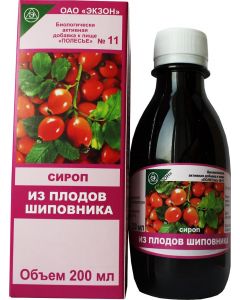 Buy Vitamins EXON (BELARUS) Rosehip syrup with vitamin C. 200 ml. 'Polesie' №11. | Online Pharmacy | https://pharm-pills.com