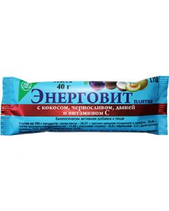 Buy Energovit with coconut, prunes, melon and vitamin C. 40 grams. EXON (BELARUS). | Online Pharmacy | https://pharm-pills.com