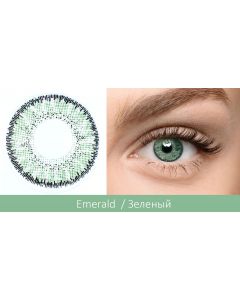 Buy Colored contact lenses Bausch + Lomb SofLens Natural Colors Monthly, 0.00 / 14 / 8.7, Emerald, 2 pcs. | Online Pharmacy | https://pharm-pills.com