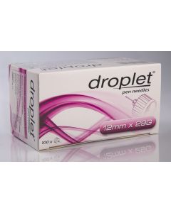 Buy DROPLET Pen Needles 29G, Pack, 0.33mm X 12mm, 100 Pieces | Online Pharmacy | https://pharm-pills.com