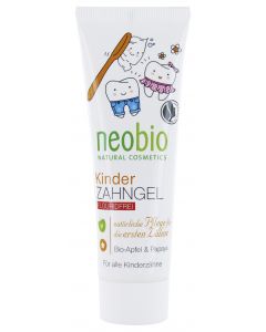 Buy Neobio Natural Gel Toothpaste for Children without Fluoride with Bio-Apple and Papaya 50 ml  | Online Pharmacy | https://pharm-pills.com