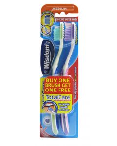 Buy Wisdom Contour Deep Clean Toothbrushes (2pcs) with multi-level bristles. Medium hard | Online Pharmacy | https://pharm-pills.com